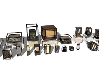 Landscape lights Lawn lights Floor lights High pole lights Garden lights Outdoor lights Garden lights 3d model