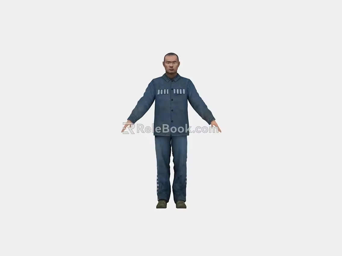 Characters with Bones Man Characters Skeleton Characters Prisoners 3d model
