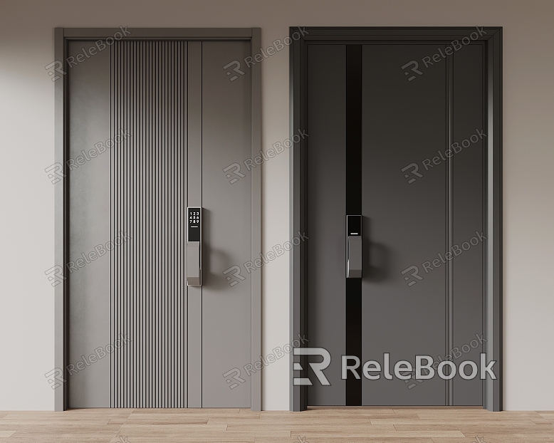 Modern entry door security door model