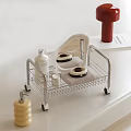Practical Metal Bathroom Storage Rack With Wheels And Toiletries Mirror Towel