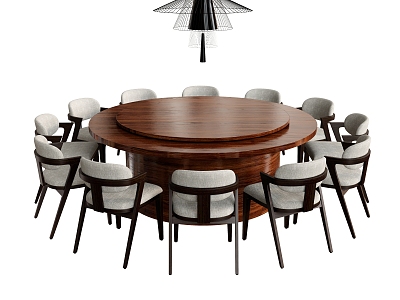 Dining Table and Chair Dining Chair Dining Table Leisure Chair Log Dining Chair Banquet Table Leisure Chair Chandelier model