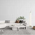 Modern Sofa Coffee Table Combination Simple Sofa Combination 3d model