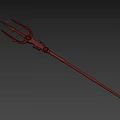 PBR Next Generation Poseidon Trident Poseidon Gun Spear Poseidon Long Handle Weapon Cold Weapon Artifact 3d model