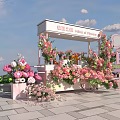 Inflatable Flower Stall Decoration With Fresh Flowers For Outdoor Square In Flowers Of Flowers Town