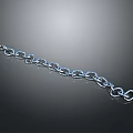 Shiny Silver Metallic Fashion Chain With Linked Rings For Clothing Accessory