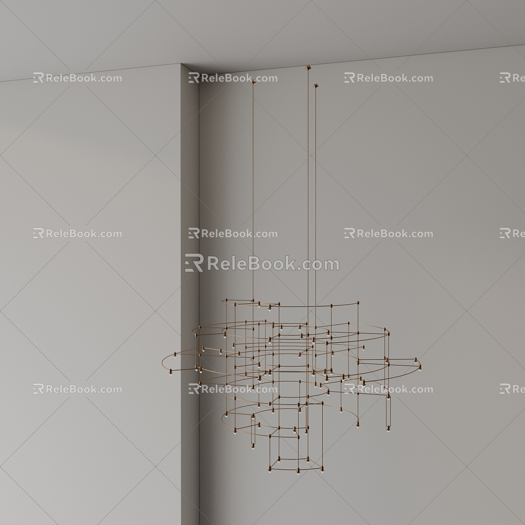 Modern chandelier 3d model