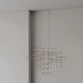 Modern chandelier 3d model
