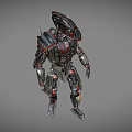 Robot mechanical warrior sci-fi robot mecha warrior sci-fi warrior destroyer future high-tech low-face number low-model simple model film and television level 3d model