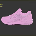 New Balance Retro Style Light Gray Sneakers With White Laces And Green White Sole