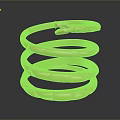 Luxury Gold Snake Design Coiled Bracelet With Textured Surface And Gemstone