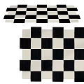 Black and White Checkerboard Pattern Stylish Rug for Modern Home Decor