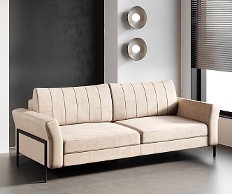 modern double sofa 3d model