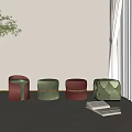 Shoe Changing Stool Low Stool Dressing Stool 3d model