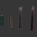 Long Black Rectangular Household Support Stands In Different Sizes For Daily Use 3d model