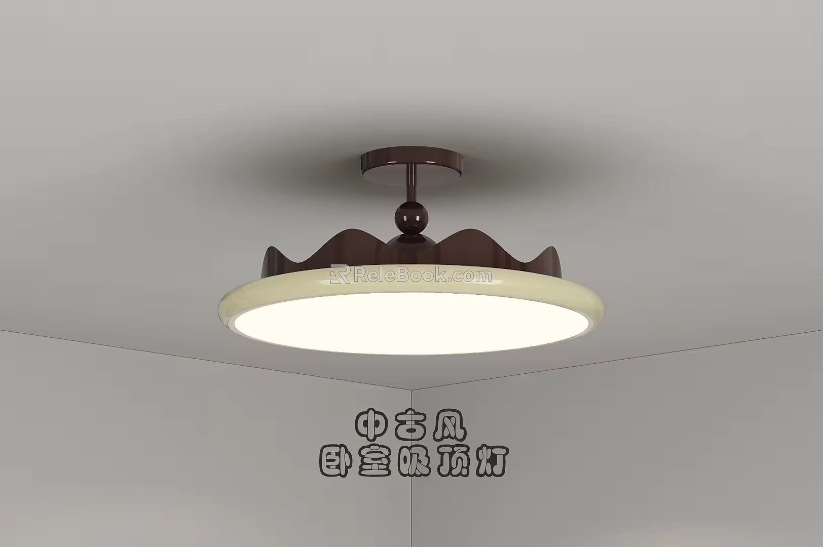 Middle ancient style bedroom ceiling lamp children's bedroom ceiling lamp net red ceiling lamp 3d model