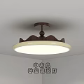 Middle ancient style bedroom ceiling lamp children's bedroom ceiling lamp net red ceiling lamp 3d model