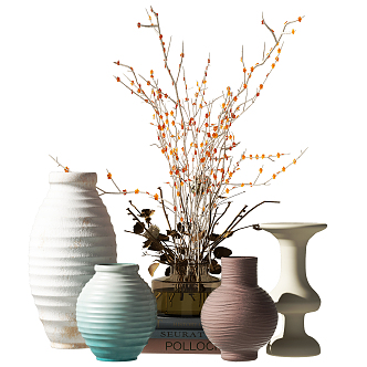 New Chinese Vase Ornaments 3d model