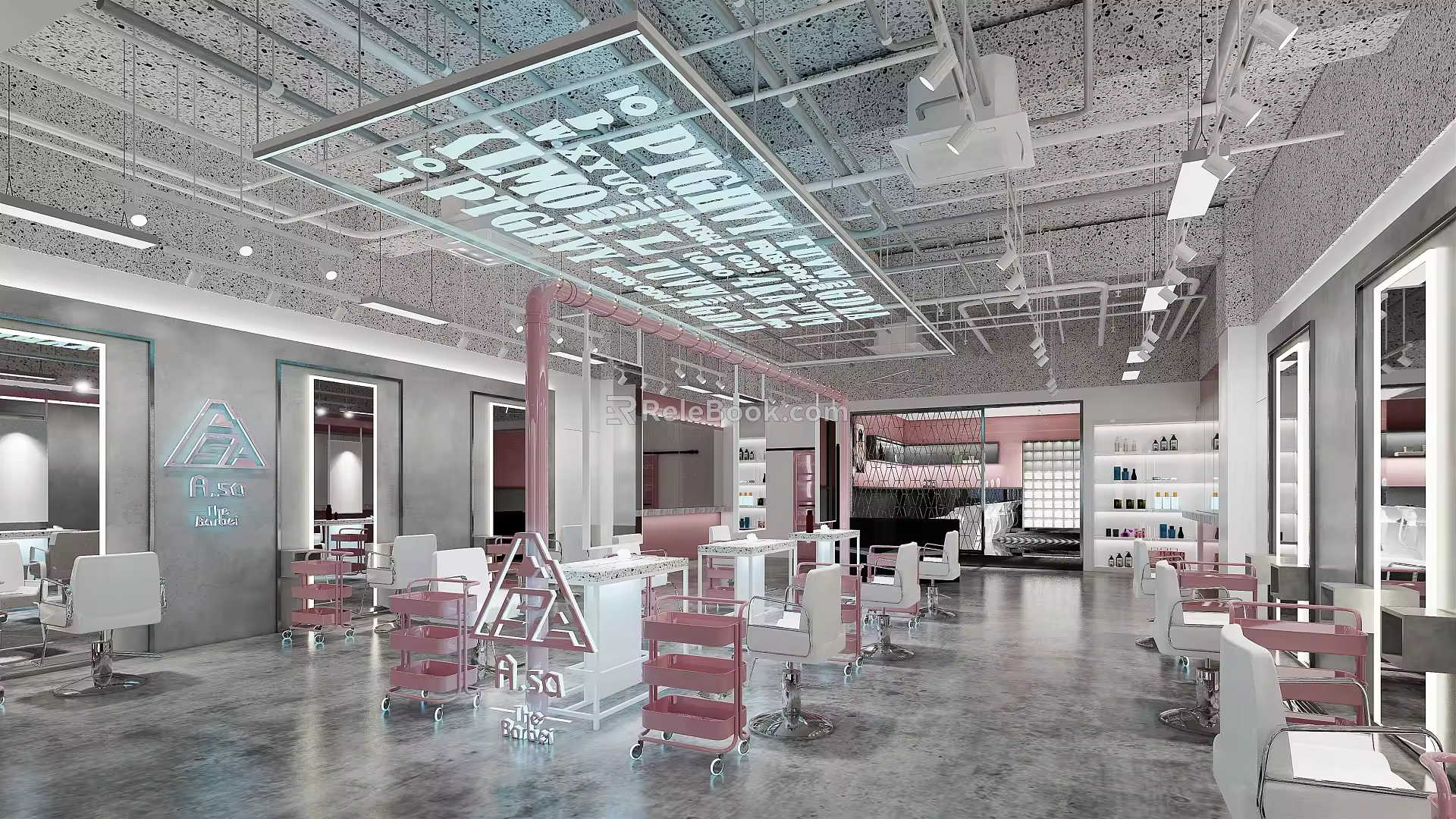 Modern Barber Shop 3d model