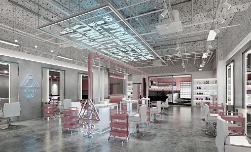 Modern Barber Shop 3d model