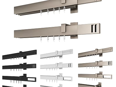 Wall Mounted Hanging Racks With Metal Hooks In Multiple Colors For Kitchen Bathroom Storage 3d model
