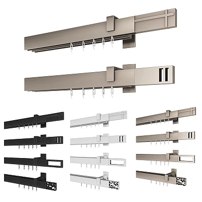 Wall Mounted Hanging Racks With Metal Hooks In Multiple Colors For Kitchen Bathroom Storage 3d model