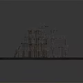 Rusted Metal Spiral Stairs With Multiple Platforms And Industrial Railings Structure