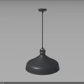 Modern Metal Pendant Light With Round Shade And Hanging Rod For Home Interior Design