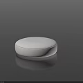 Modern White Round Upholstered Sofa And Coffee Table Combination With Sleek Design