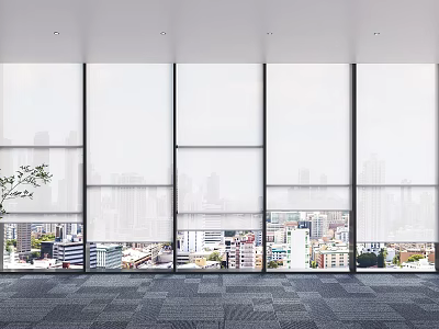 modern office roller shutter floor-to-ceiling window roller shutter roller shutter curtain 3d model