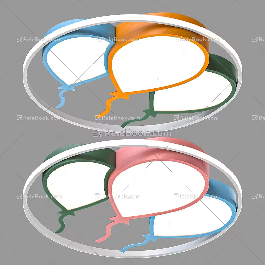 Simple children's room ceiling lamp ceiling lamp balloon shape ceiling lamp decorative ceiling lamp 3d model