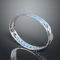 Elegant Silver Bracelet With Intricate Engraved Patterns For Fashion Accessory