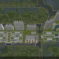 Aerial View Of Modern Urban Residential Complex With Green Spaces And High Rise Buildings