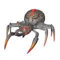 Fantasy Spider Character With Red Eyes Orange Red Leg Tips And Textured Body