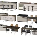 Modern Bar Counter Designs with Stools Storage Cabinets and Various Countertop Styles