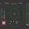 Indoor Sports Fitness Training Space With Large Screen Green Field Simulation And Modern Interior Design
