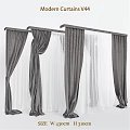 Stylish Layered Curtains Design With Gray Velvet And White Sheer Drapes On Rod