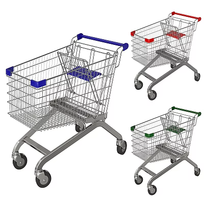 Modern Shopping Cart Supermarket Shopping Cart 3d model