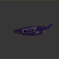 Purple Futuristic Flying Vehicle With Glowing Rings And Sci Fi Wing Design