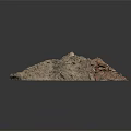 A Pile Of Dirt Mixed With Red Bricks Rubble And Rough Texture On Dark Background
