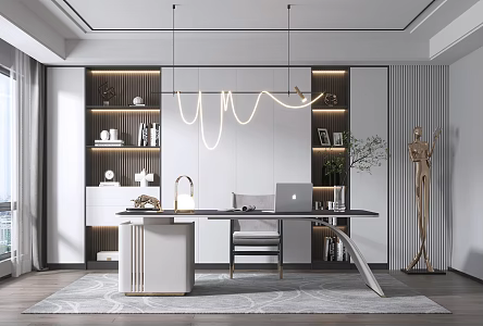 Modern study 3d model