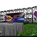 20th Anniversary Outdoor Event Setup With Stage Audience Seating Lighting And Screens