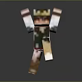Pixel Art Sculpture Of Minecraft Style Character With 3D Detailed Design