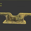 Household Rusty Metal Decorative Accessory With Double Ended Shape And Blue Rusty Color
