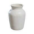Simple White Ceramic Vase with Smooth Surface for Modern Home Decor 3d model