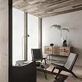 Modern Sofa Coffee Table Set In Minimalist Living Room With Wooden And Metal Accents
