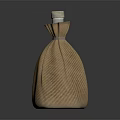 Woven Brown Decorative Bottle With White Cap And Textured Design For Home Living