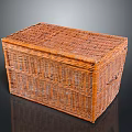 Wicker Storage Basket For Household Use With Woven Design And Lid