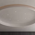 Modern Minimalist Ceiling Design With Oval Shape And Recessed Lights
