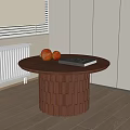 Wind round coffee table 3d model