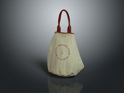 Bag leather bag cloth bag leather bag realistic 3d model